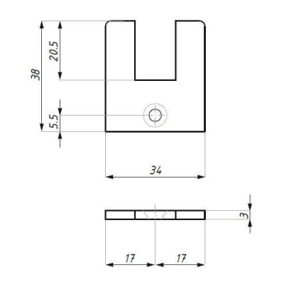 DRM38EC-SSS - Záslepka profilu