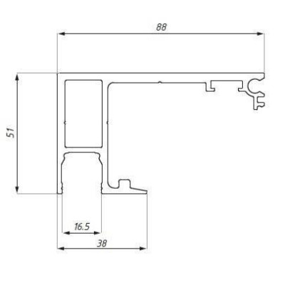 SADA: HORNÍ PROFIL + KRYT - TS-MTRFIX400SET NABL