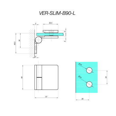 VER-SLIM-B90-L-1 - Záves zdvíhaný VER-SLIM-B90-L-1 - Záves zdvíhaný