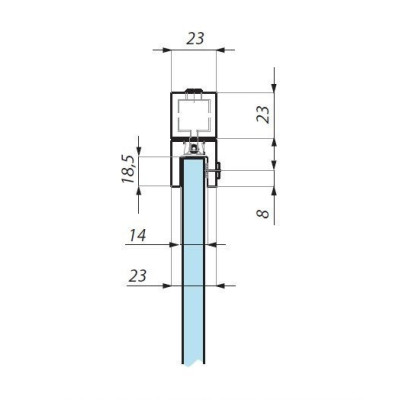JS003ADJ/450PC - Profil zavetrovací JS003ADJ/450PC - Profil zavetrovací