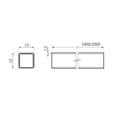 JSR15-1000PSS - Profil zavetrovací JSR15-1000PSS - Profil zavetrovací