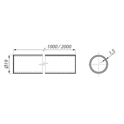 JHR19-2000PSS - Rúra zavetrovacia JHR19-2000PSS - Rúra zavetrovacia