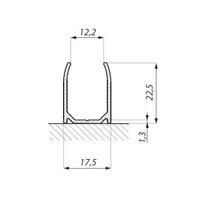 FIXD-2300AX - U Profil na sklo