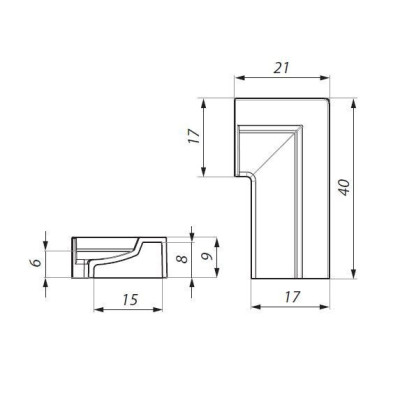 DSMK-02R BL - Záslepka pre prahový profil DSMK-02R BL - Záslepka pre prahový profil