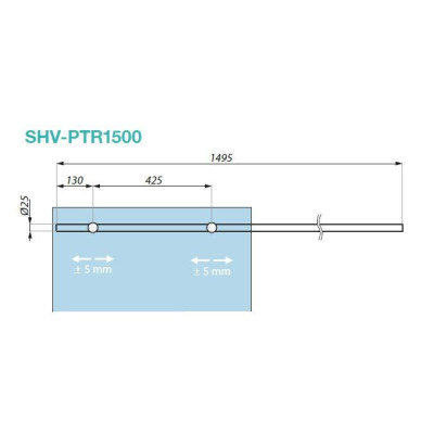 SHV-PTR1500PSS - Vodiaca lišta s úchytmi SHV-PTR1500PSS - Vodiaca lišta s úchytmi