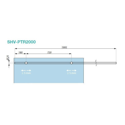 SHV-PTR2000SSS - Vodiaca lišta s úchytmi SHV-PTR2000SSS - Vodiaca lišta s úchytmi