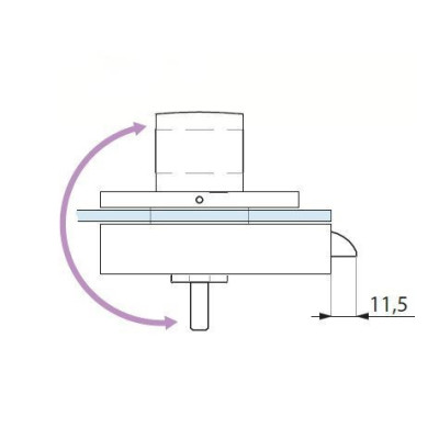 TGL70L-E SSS - Centrální vertikální zámek s knoflíkem pro elektrický zámek - levý TGL70L-E SSS - Centrální vertikální zámek s knoflíkem pro elektrický zámek - levý