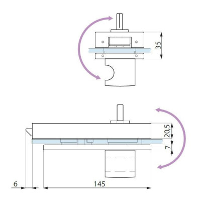 TGL15S-E SSS - Centrální zámek s knoflíkem pro elektrický zámek TGL15S-E SSS - Centrální zámek s knoflíkem pro elektrický zámek