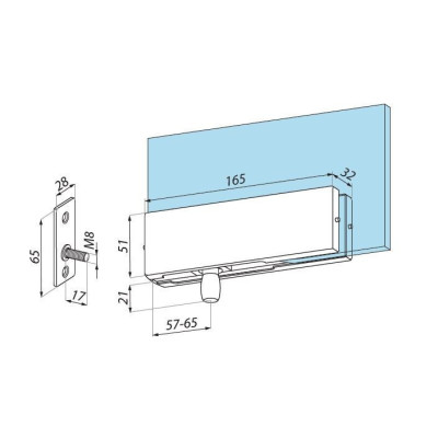 PD30B SSS - Protikus k hornímu závěsu PD20 PD30B SSS - Protikus k hornímu závěsu PD20