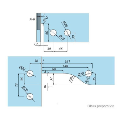 PD41LH SSS - Spojovací protikus k hornému závesu PD41LH SSS - Spojovací protikus k hornému závesu