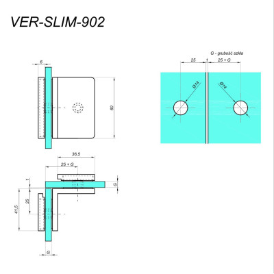 VER-SLIM-902-B - Úchyt
