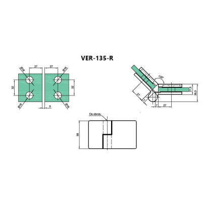 VER-135-R-B - Záves zdvíhaný