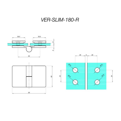 VER-SLIM-180-R-B - Záves zdvíhaný
