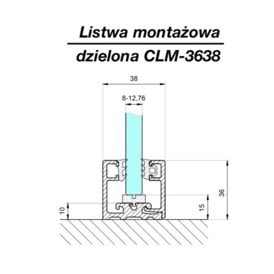 CLM-3638-B - MONTÁŽNA LIŠTA CLM-3638-B - MONTÁŽNA LIŠTA