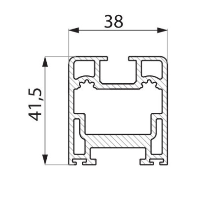 TSF-HP3000 NABL - Priečna lišta pre systém Vetro Frame