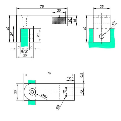 NTKSQ821-B - Úchyt NTKSQ821-B - Úchyt