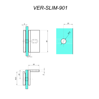 VER-SLIM-901-1 - Úchyt