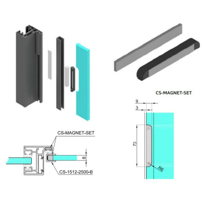 CS-MAGNET-SET Magnetická zatváracia sada CS-MAGNET-SET Magnetická zatváracia sada