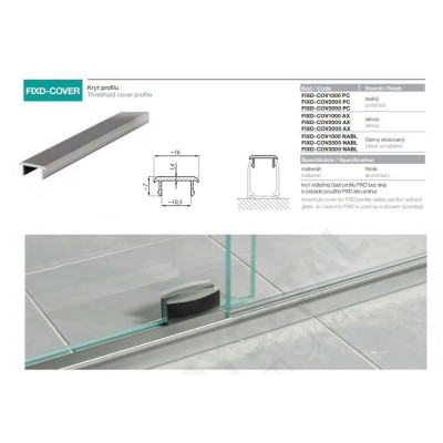 FIXD-3000PC - U Profil na sklo FIXD-3000PC - U Profil na sklo