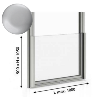 NPF-1050-SET-AL 12,76mm Profil na francúzsky balkón NPF-1050-SET-AL 12,76mm Profil na francúzsky balkón