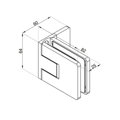 VER-S-BJ-90-G - Záves stena - sklo 90º VER-S-BJ-90-G - Záves stena - sklo 90º
