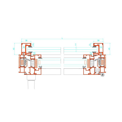 NPF-1050-SET-AL 12,76mm Profil na francúzsky balkón NPF-1050-SET-AL 12,76mm Profil na francúzsky balkón