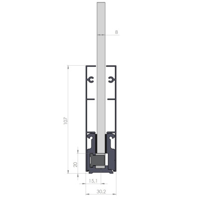 MC PC 8 B - KOTVIACI PROFIL 5 m - KRYT 100 - SET MC PC 8 B - KOTVIACI PROFIL 5 m - KRYT 100 - SET
