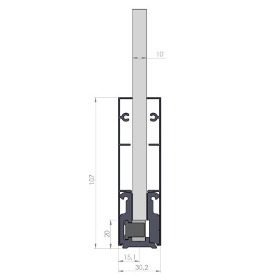 MC PC 10 A - KOTVIACI PROFIL 5 m - KRYT 100 - SET
