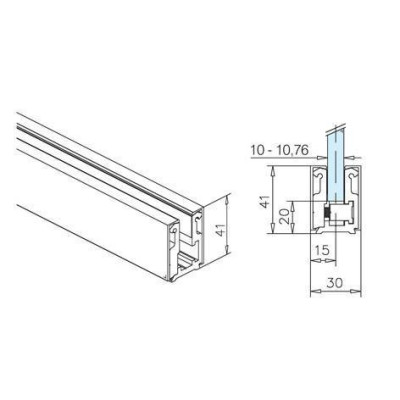 MC PC 10 B - rohový profil 3 m - CUT 100 - SET